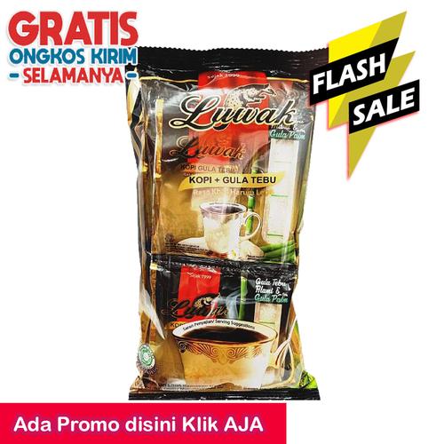 Jual kopi Luwak kopi + gula tebu isi 10 Sachet Gula terpisah Jakarta