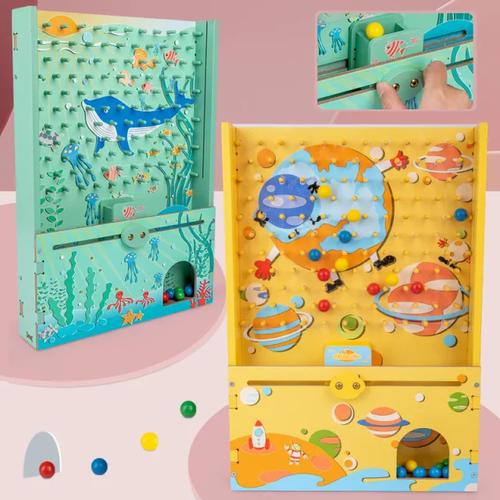Jual wooden Ball catcher, ball catcher toys, mainan montessori anak