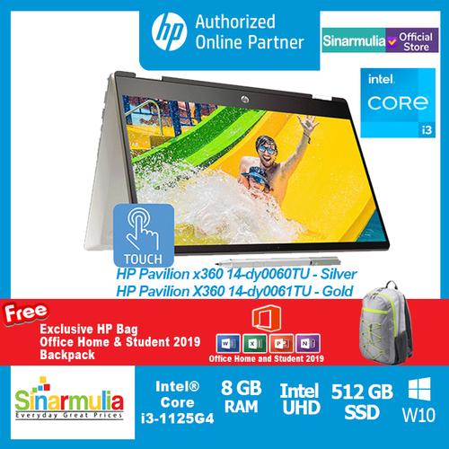 Gambar HP Pavilion x360 14-dy0060TU/dy0061TU i3-1125G4 512GB SSD 8GB W10+OHS - Silver dari Sinarmulia Sukses Makmur Jakarta Barat Tokopedia