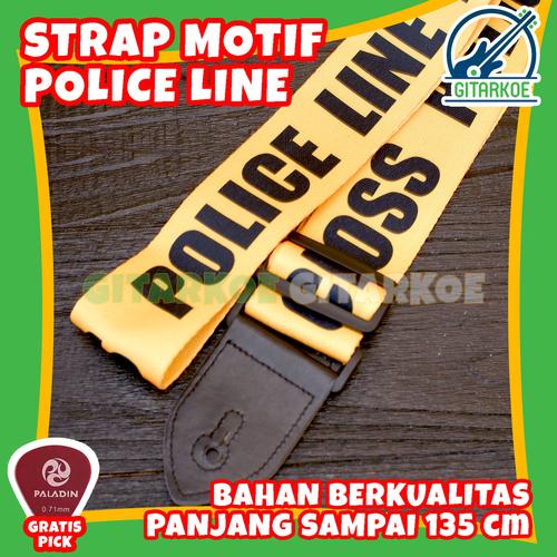 Gambar Strap Gitar Police Line Do Not Cross / Sabuk Gitar / Tali Gitar dari gitarkoe Kota Tangerang Selatan Tokopedia