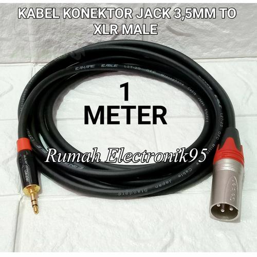 Jual Kabel mixer audio ke hp / laptop jack 3,5mm to xlr male 1 Meter