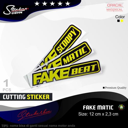 Jual stiker cutting fake matic sticker fake beat fake nmax fake mio ...