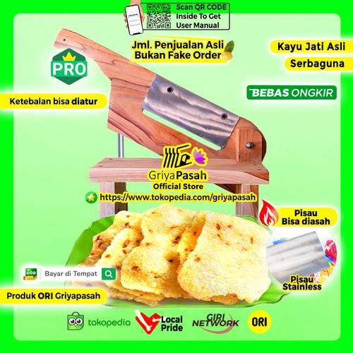 Gambar mesin pemotong kerupuk pompa manual - Mahoni Keras dari Griyapasah Official Store Kab. Wonogiri Tokopedia