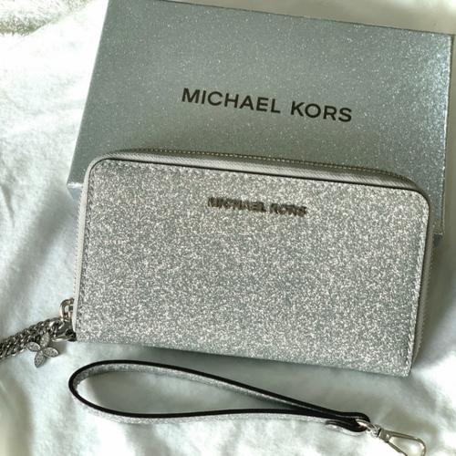 mk silver wallet