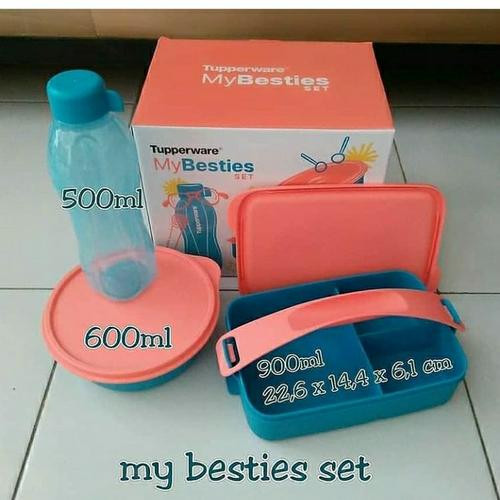 Jual tupperware my besties set lunch box Jakarta Selatan clo