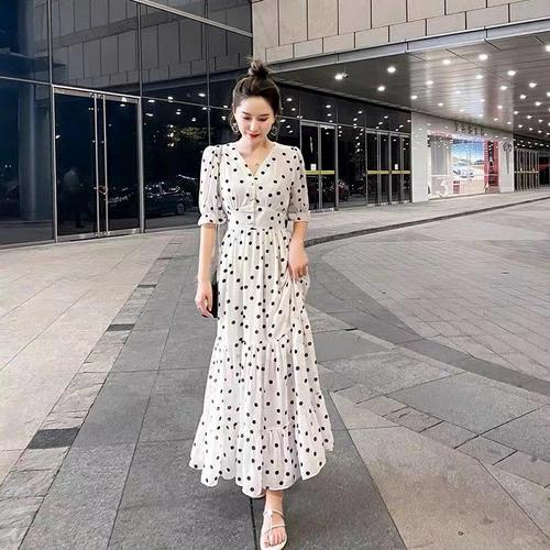 Jual Korean Style Retro Vintage Dress 
