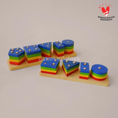 Foto Produk Mainan Edukasi Anak Basic Shape 4 FREE packing kardus dan bubble wrap - 4/4 dari Gatari Edutoys
