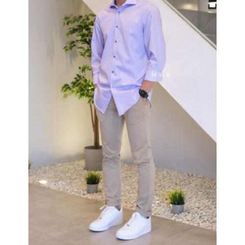 Non-Iron LS Shirt Lilac (Slim Fit 