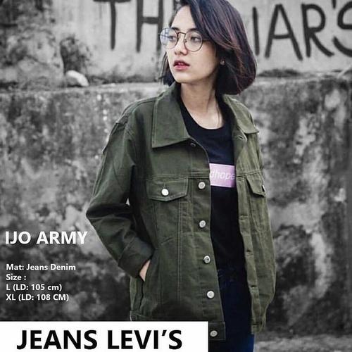 jaket denim army