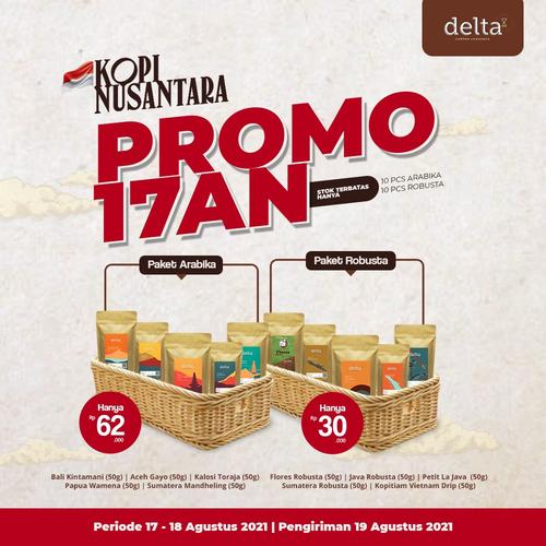 Foto Produk Paket Kopi Nusantara - Arabika atau Robusta (Limited) dari Taman Delta Coffee Roastery (Supplier Kopi)