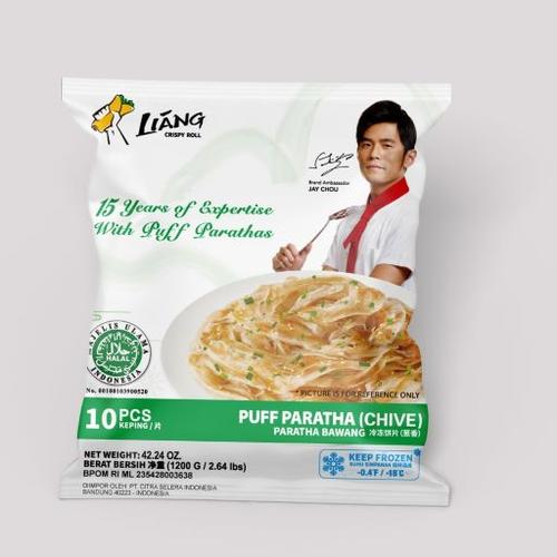 Foto Produk Roti Canai/Cane/Maryam/Prata/Frozen Scallion Puff Paratha - 10pcs, 1200gr dari Liang Sandwich Bar - LMP