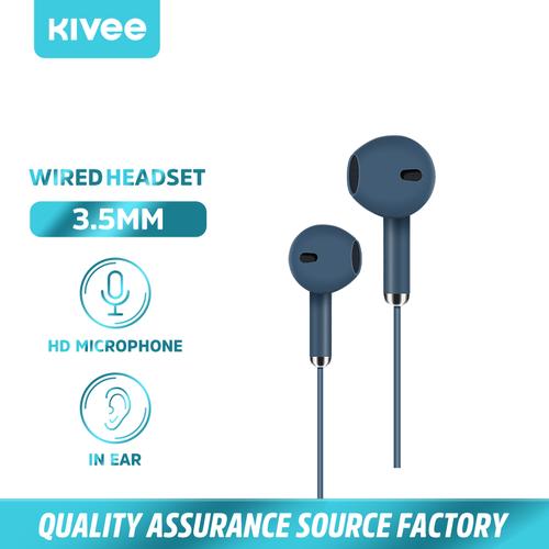 Gambar In-Ear Earphones KIVEE Wired Earphone Mic 3.5mm Android - Biru dari Kivee Official Store Jakarta Pusat Tokopedia