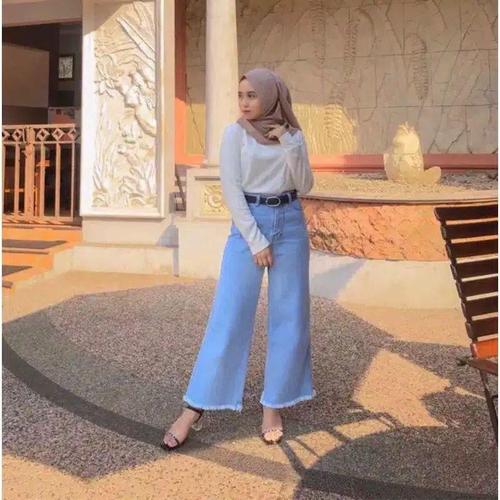 Jual celana kulot jeans wanita 