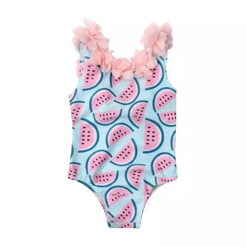 Gambar BAJU RENANG BAYI PEREMPUAN IMPORT WATERMELON SEMANGKA FLOWER - 0-6 bulan dari bonie_shop Jakarta Barat Tokopedia