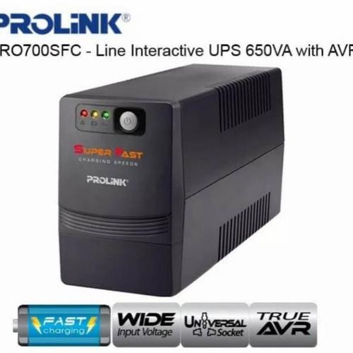 Jual UPS PROLINK 650VA Line interactive with AVR - PRO700SFC - Kota ...