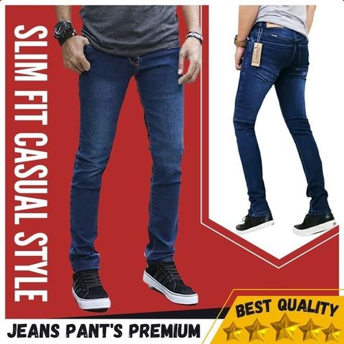 Pria Celana Jeans Katon Stretch Hitam 