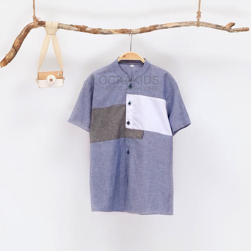 Foto Produk Kemeja Oxford Anak - Kemeja Anak Laki-lakI - Kemeja Murah - Blue Black, 6 dari KHATAZI COLLECTION