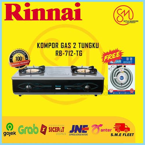 Gambar Rinnai RI-712TG Kompor Gas 2 Tungku rinai RI712TG turbo burner 712 TG - TANPA SELANG dari Setia Mandiri Elektronik Jakarta Barat Tokopedia
