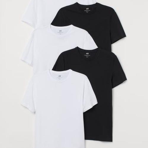 Promo H\u0026M Crewneck Slim Fit Tshirt 