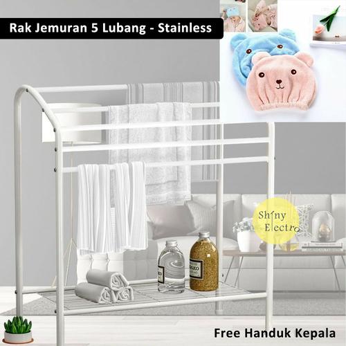 Jual Rak Jemuran Handuk Baju Stainless Steel Murah Free Handuk Kepala