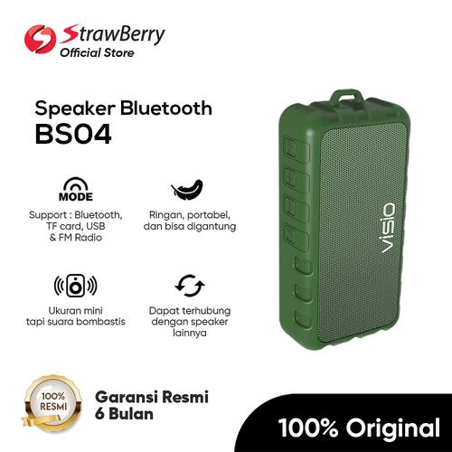 Foto Produk Visio BS04 Speaker Bluetooth Suara Ngebass Audio Hifi by Strawberry - Hijau dari Strawberry Official