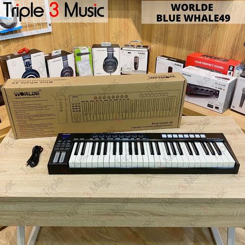 Foto Produk Worlde Bluewhale 49 blue whale 49 Midi controller 49 Keys dari triple3music