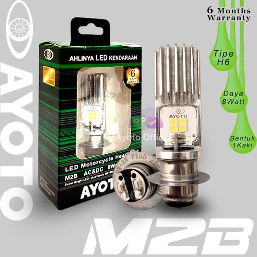 Gambar Lampu LED Motor H6 Hi-Lo 8W+8W AC DC AYOTO M2B BEBEK DAN MATIC - Putih/Putih dari Ayoto Official Jakarta Barat Tokopedia