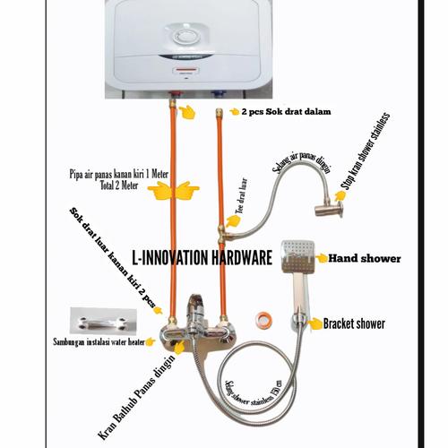 Promo Asesoris water heater instalasi luar tanpa bobok Ariston Modena  Paloma - Shower Mercy - Jakarta Barat - L-innovation Hardware | Tokopedia