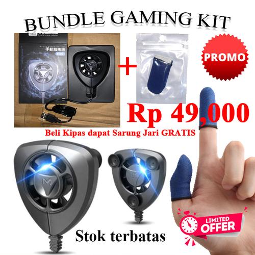 Foto Produk Kipas Pendingin Smartphone HP Gaming Cooling Fan | BONUS Sarung Jari dari RumahPlus
