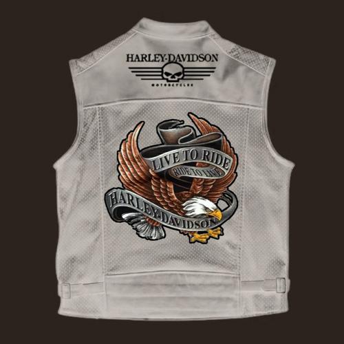 harley leather vests