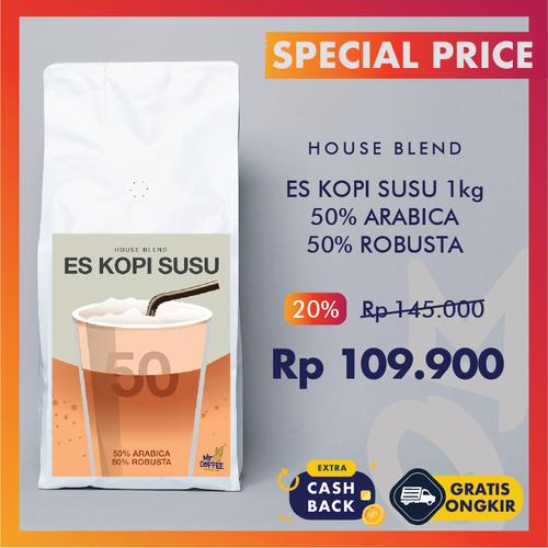 Foto Produk Kopi House Blend 1Kg Es Kopi Susu | Espresso Arabika robusta MroCoffee - BIJI SANGRAI dari Mr. O Coffee