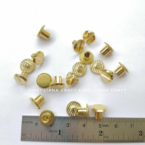Jual Baut Skrup Screw Paku Rivet 5 x10 mm GOLD - Baut Agenda - Jakarta ...