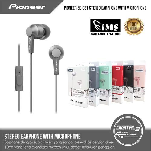 Gambar Pioneer SE-C3T C3 Earphone Headset With Mic Original IMS - Mint Green dari digital 3 Kota Denpasar Tokopedia