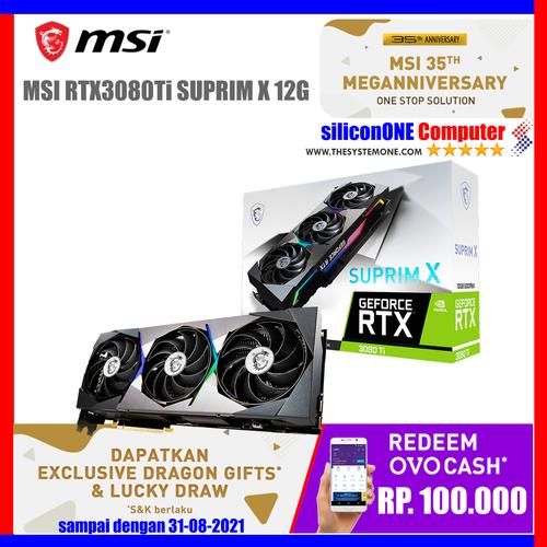 Foto Produk MSI RTX3080Ti SUPRIM X 12G RTX 3080 Ti 3080TI RTX3080 dari silicon ONE Computer