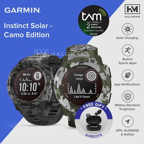 Jual GARMIN Instinct Solar Camo Edition Smartwatch Jam Tangan Garansi TAM -  Graphite Camo - Jakarta Barat - haloman.id | Tokopedia