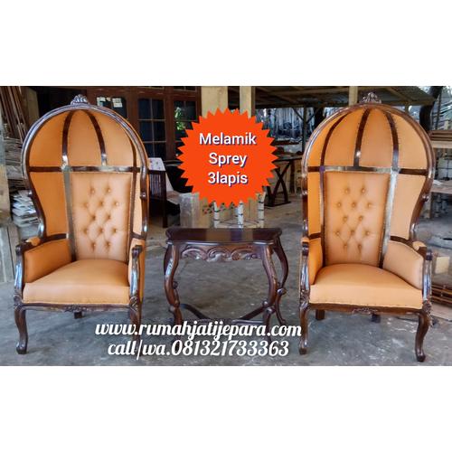 Gambar Kursi Teras set Mewah Sofa Kayu Jati dari CV.Rumah Jati Jepara Kab. Jepara Tokopedia