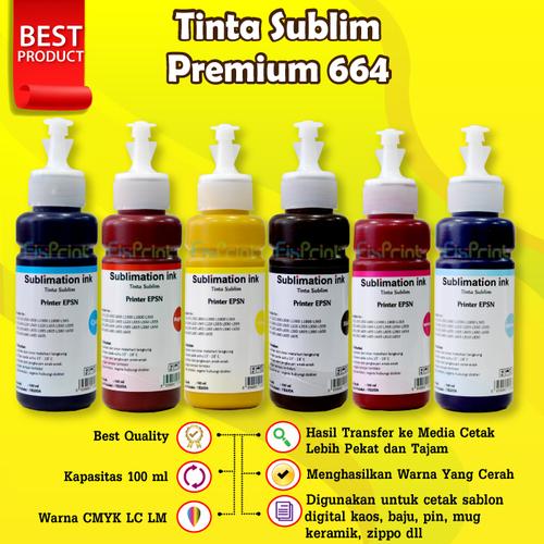 Promo Tinta Sublim Sublimation Sublime Sublimasi Mug Kaos Printer Epson 664 664 673 100ml Hitam Fixprint Indonesia Tokopedia