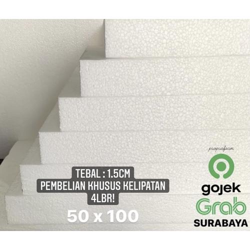 Jual Styrofoam Gabus Lembaran 50 x 100 cm tebal 1.5cm sterofoam - Kota ...