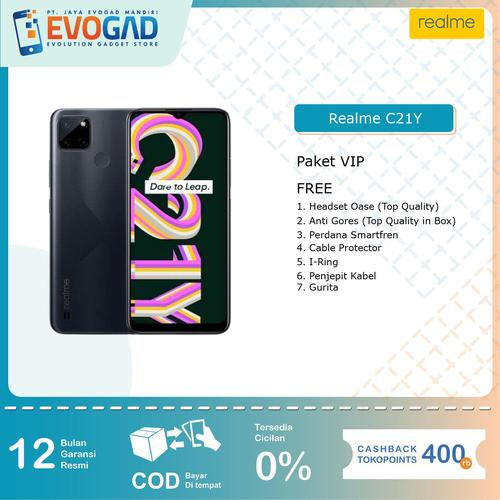 Foto Produk Realme C21 Helio G35 Gaming Processor 5000 mAh Battery - Black, 3-32GB dari Evogad Official
