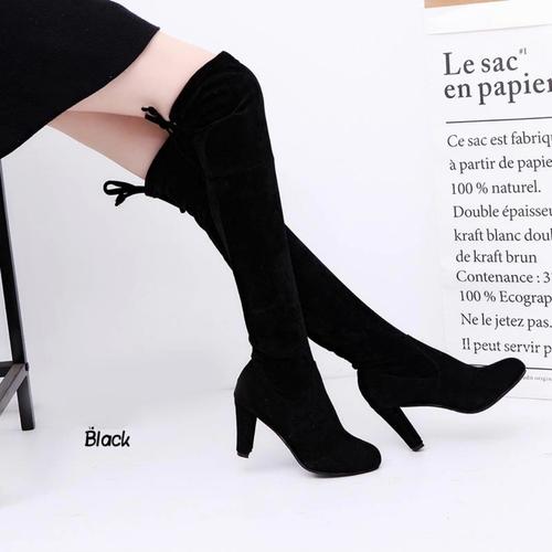 sepatu wanita boots heels overknee KR21MM Sepatu boots heels wanita di  Clovisp Tokopedia