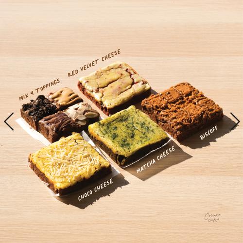 Jual Mini Fudgy Brownie 10x10 Biscoff, Bubblewrapdus Jakarta Utara