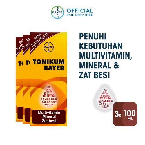 Foto Produk Tonikum Multivitamin, Mineral, dan Zat Besi 100ml x 3 Unit dari Bayer Health Partner