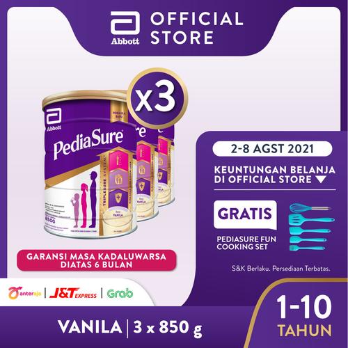 Foto Produk Pediasure Vanila 850 g (1-10 tahun) Susu Formula Pertumbuhan - 3 klg dari Abbott Official Store