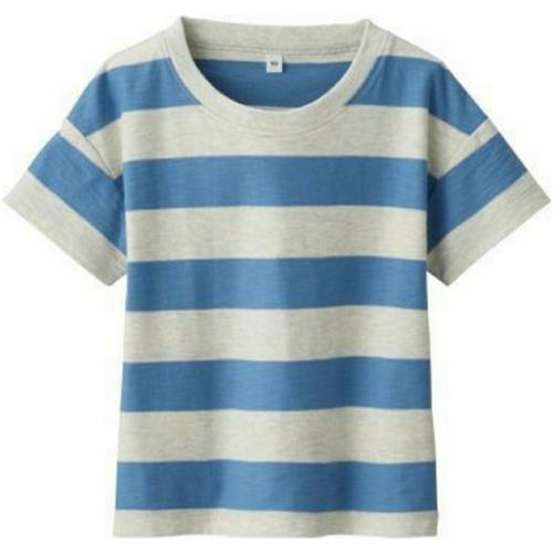 Slub Jersey Border Half Sleeve Wide Tee 