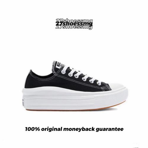 platform white and black converse