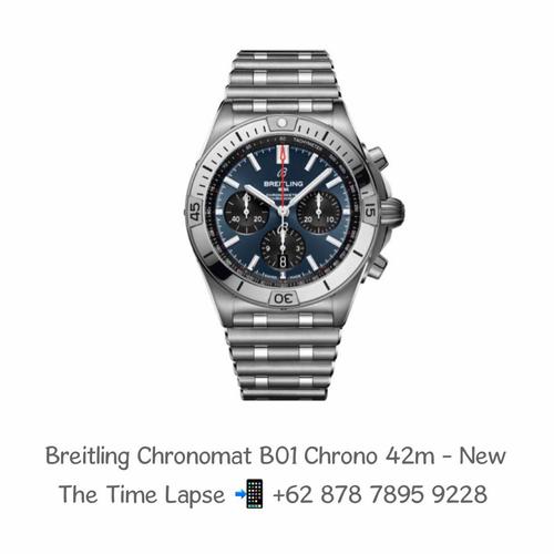 Jual Breitling Chronomat B01, Blue Dial Chronograph with Bracelet 42m - New  - Jakarta Pusat - The Time Lapse | Tokopedia