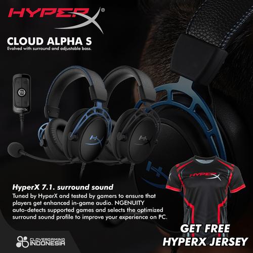 Jual HyperX Cloud Alpha S 7.1 Surround Sound - Gaming Headset - Biru - Kota  Bandung - Clover Gaming Indonesia | Tokopedia