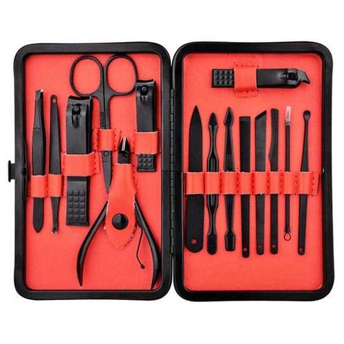 Foto Produk Alat meni pedi menicure pedicure set 15in1 perawatan kuku Nail Art - Hitam dari Diamondstore28