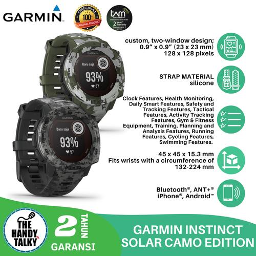 Jual GARMIN INSTINCT SOLAR CAMO EDITION 