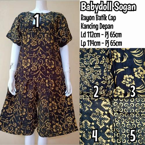 Foto Produk Setelan Batik Baju Tidur Wanita Jumbo Celana Pendek dari RayaFashion.